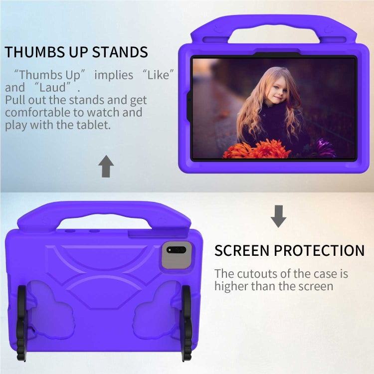 For Samsung Galaxy Tab S9 FE 11.0 2023 Thumb Bracket EVA Shockproof Tablet Case(Purple) - Galaxy Tab S9 FE by buy2fix | Online Shopping UK | buy2fix