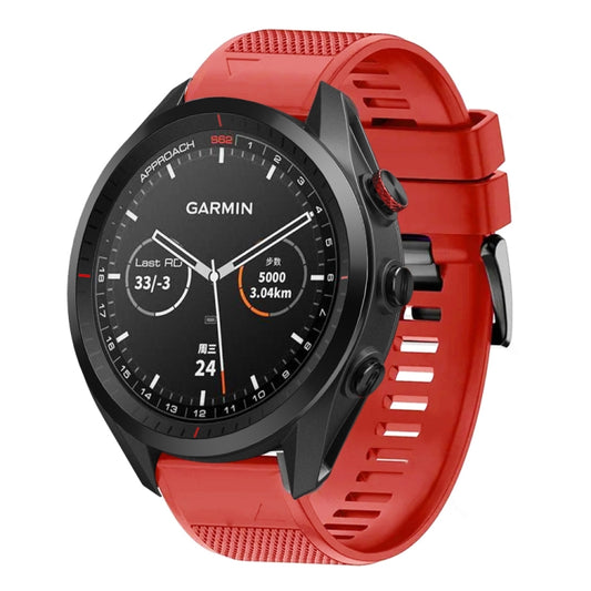 For Garmin Approach S62 22mm Quick Release Silicone Watch Band(Red) - Watch Bands by buy2fix | Online Shopping UK | buy2fix