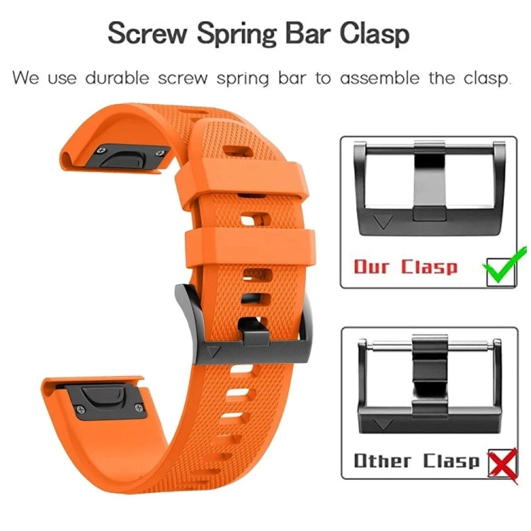 For Garmin Approach S62 22mm Quick Release Silicone Watch Band(Orange) - Watch Bands by buy2fix | Online Shopping UK | buy2fix