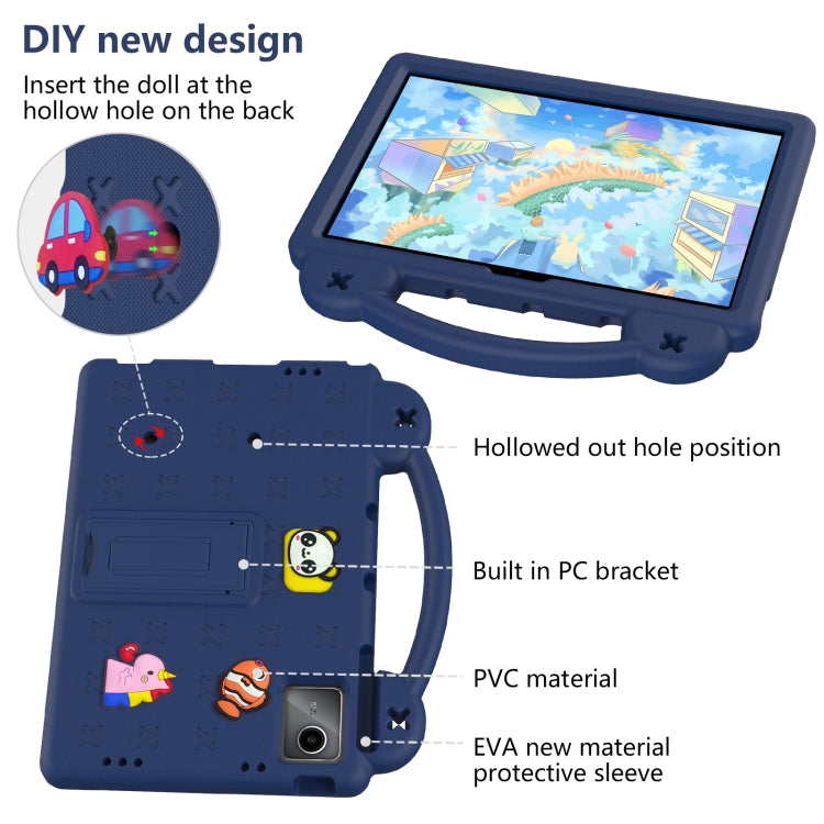 For DOOGEE T30 Pro 11 2023 Handle Kickstand Children EVA Shockproof Tablet Case(Navy Blue) - Others by buy2fix | Online Shopping UK | buy2fix