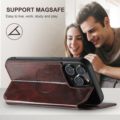 For iPhone 16 Pro Max Suteni J05 Leather Magnetic MagSafe Phone Case(Brown) - iPhone 16 Pro Max Cases by Suteni | Online Shopping UK | buy2fix