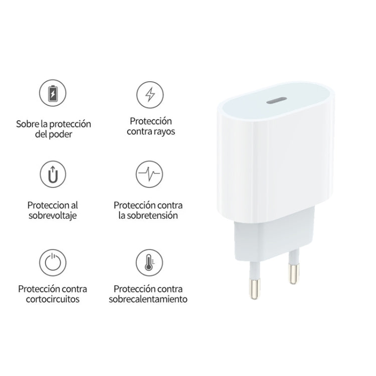 PD35W USB-C / Type-C Port Charger for iPhone / iPad Series, EU Plug - USB Charger by buy2fix | Online Shopping UK | buy2fix