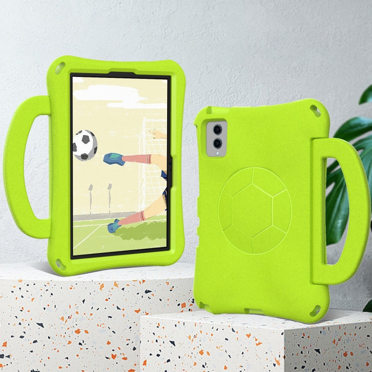 For Samsung Galaxy Tab S9 FE 11 X510 2023 Handle Football Shaped EVA Shockproof Tablet Case(Grass Green) - Galaxy Tab S9 FE by buy2fix | Online Shopping UK | buy2fix