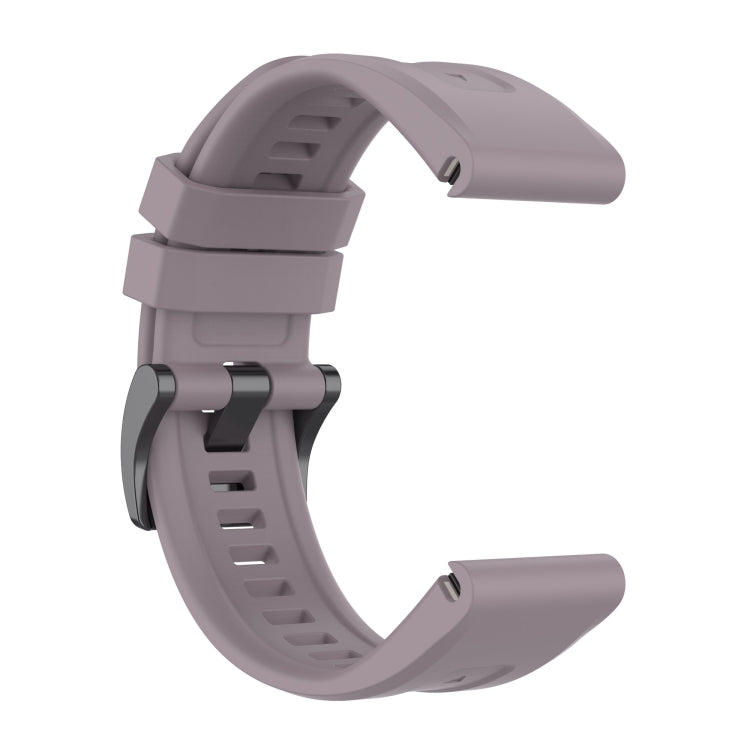 For Garmin MARQ Solid Color Black Buckle Silicone Quick Release Watch Band(Purple) - Watch Bands by buy2fix | Online Shopping UK | buy2fix