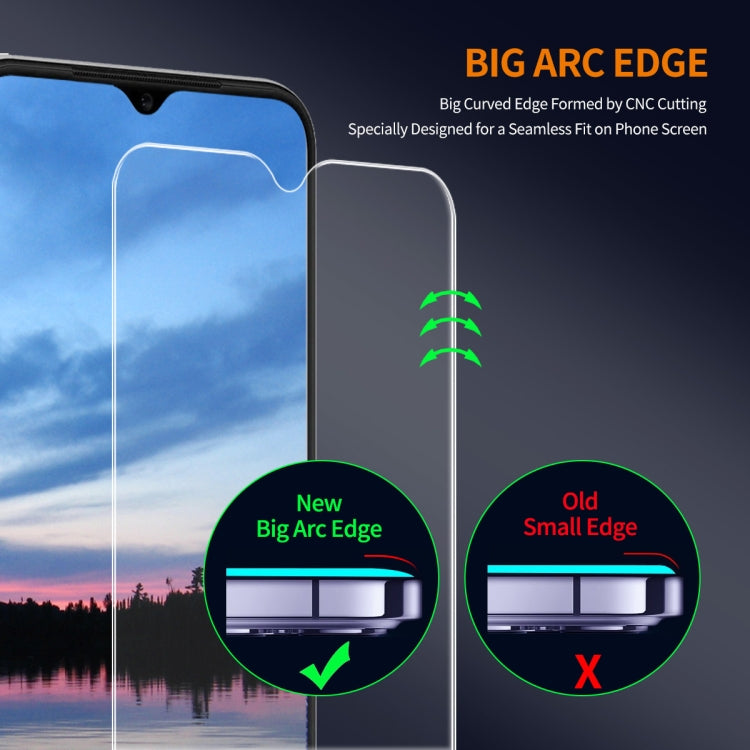 For OPPO A18 / A38 5pcs ENKAY 9H Big Arc Edge High Aluminum-silicon Tempered Glass Film - A18 Tempered Glass by ENKAY | Online Shopping UK | buy2fix