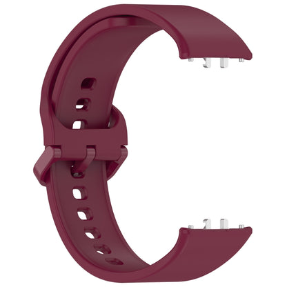 For Samsung Galaxy Fit 3 Solid Color Colorful Buckle Silicone Watch Band(Wine Red) - Watch Bands by buy2fix | Online Shopping UK | buy2fix