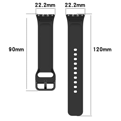 For Samsung Galaxy Fit 3 Solid Color Colorful Buckle Silicone Watch Band(White) - Watch Bands by buy2fix | Online Shopping UK | buy2fix