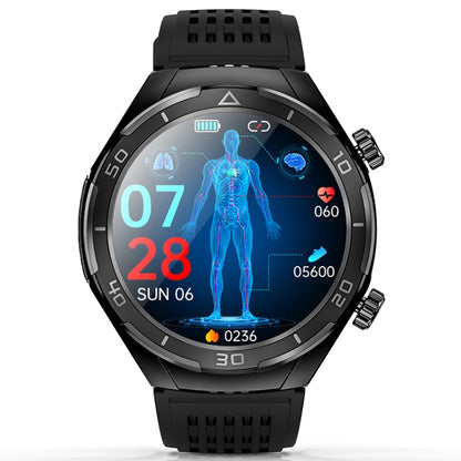 FD02 1.46 inch Color Screen Smart Watch, Support CES Sleep Aid / ECG Detection(Black) - Smart Watches by buy2fix | Online Shopping UK | buy2fix