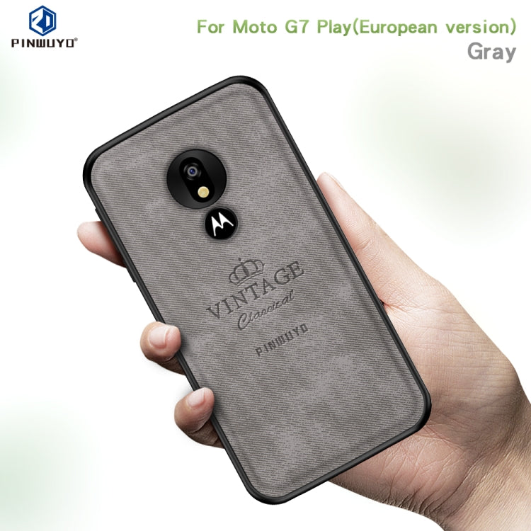 PINWUYO Shockproof Waterproof Full Coverage PC + TPU + Skin Protective Case for Motorola Moto G7 Play (Eurasian Version)(Gray) - Motorola Cases by PINWUYO | Online Shopping UK | buy2fix