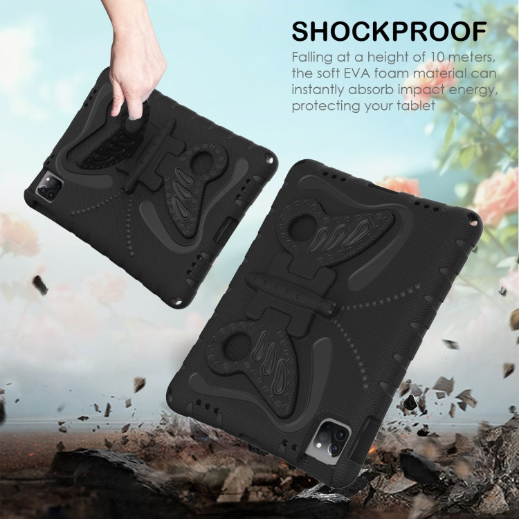 For iPad Air 11 2024 Butterfly Bracket EVA Shockproof Tablet Case(Black) - iPad Air 11 2024 Cases by buy2fix | Online Shopping UK | buy2fix