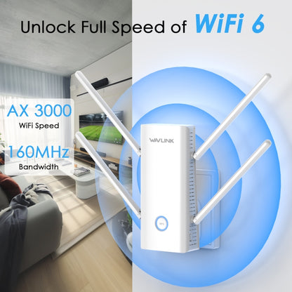 Wavlink WN583AX3 AX3000 Dual Band WiFi Repeater/AP/Router/Mesh Mode WiFi Extender, Plug:AU Plug - Wireless Routers by WAVLINK | Online Shopping UK | buy2fix