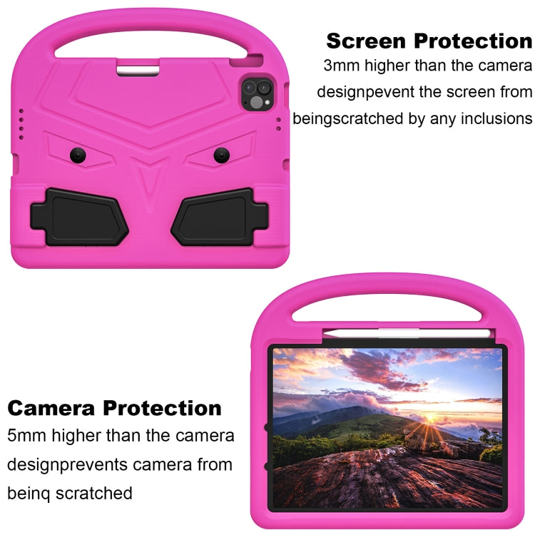 For iPad Air 11 2024 Sparrow Style Shockproof Kickstand EVA Tablet Case(Rose Red) - iPad Air 11 2024 Cases by buy2fix | Online Shopping UK | buy2fix