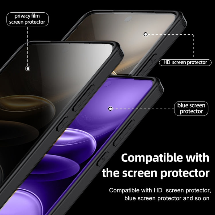 For  vivo X100s MagSafe Armor Clear TPU Hybrid PC Phone Case(Scrub Black) - vivo Cases by buy2fix | Online Shopping UK | buy2fix