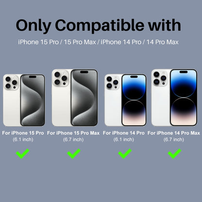 For iPhone 15 Pro / 15 Pro Max NORTHJO 2 Set 6pcs Camera Lens Protector Glitter Metal Ring Film(Colorful) - iPhone 15 Pro Max Tempered Glass by NORTHJO | Online Shopping UK | buy2fix