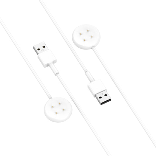 For Fitbit Ace LTE USB-A Interface Smart Watch Magnetic Charging Cable(White) - Charger by buy2fix | Online Shopping UK | buy2fix