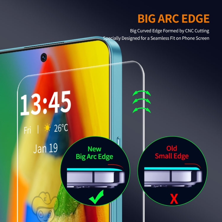 For Motorola Moto G Power 2024 10pcs ENKAY 9H Big Arc Edge High Aluminum-silicon Tempered Glass Film - Motorola Tempered Glass by ENKAY | Online Shopping UK | buy2fix