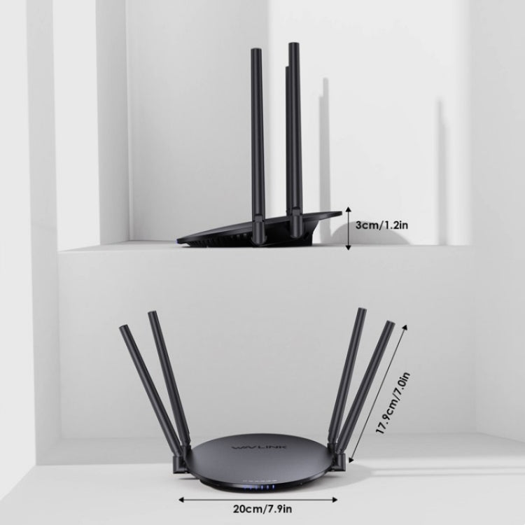 WAVLINK WN530G3 4x 5dBi Foldable Antenna AC1200 Dual Band Wireless Repeater Router, Plug:UK Plug - Wireless Routers by WAVLINK | Online Shopping UK | buy2fix