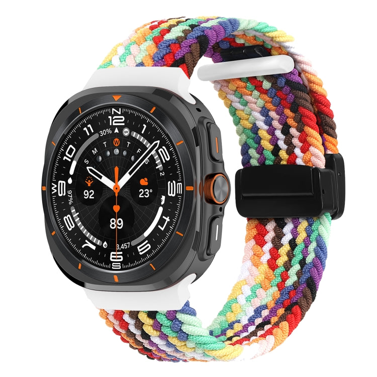 For Samsung Galaxy Watch Ultra 47mm Fold Magnetic Buckle Braided Watch Band(Rainbow) - Watch Bands by buy2fix | Online Shopping UK | buy2fix