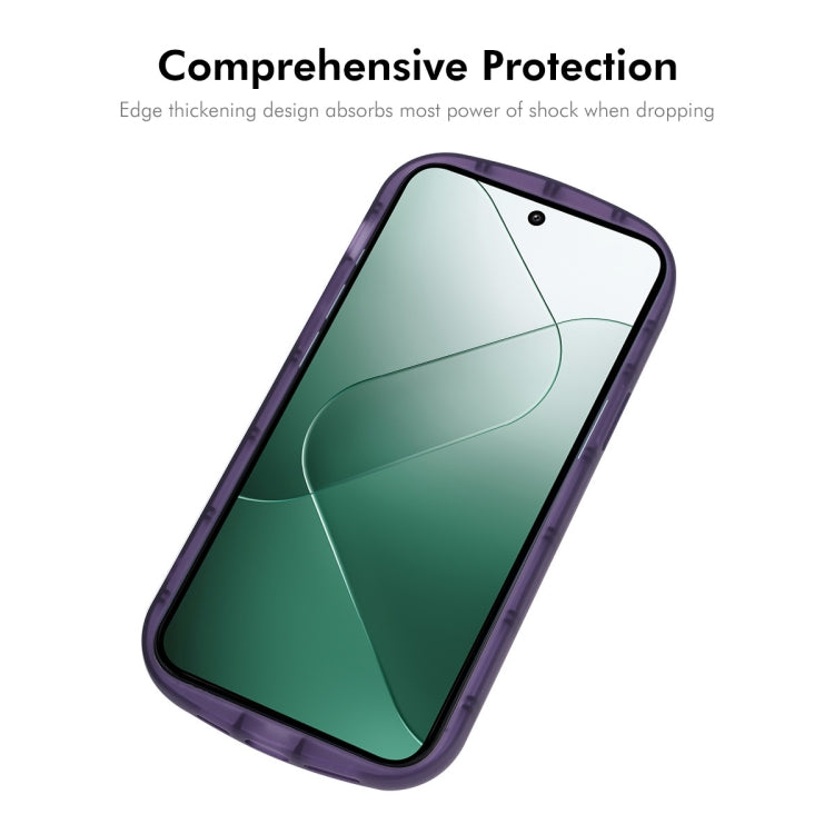 For Xiaomi 14 ENKAY Hat-Prince Translucent Matte TPU Shockproof Phone Case(Purple) - 14 Cases by ENKAY | Online Shopping UK | buy2fix