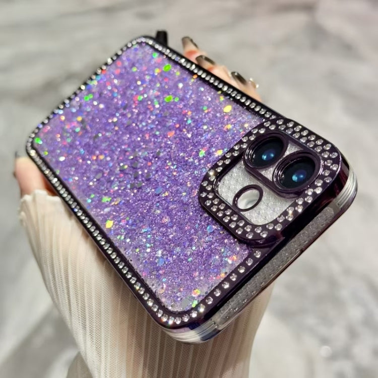 For iPhone 16 Diamond Glitter Sequins TPU Phone Case(Silver) - iPhone 16 Cases by buy2fix | Online Shopping UK | buy2fix