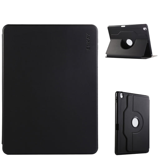 For iPad Air 10.5 / Pro 10.5 / 10.2 ENKAY 360 Rotation TPU Leather Smart Tablet Case with Pen Slot(Black) - iPad Pro 11 2024 Cases by ENKAY | Online Shopping UK | buy2fix