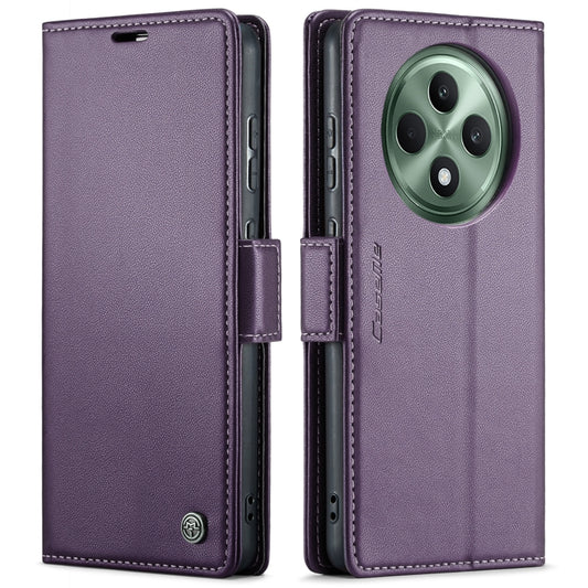 For OPPO Reno12 F /12 FS 5G CaseMe 023 Butterfly Buckle Litchi Texture RFID Anti-theft Leather Phone Case(Purple) - Reno12 F Cases by CaseMe | Online Shopping UK | buy2fix