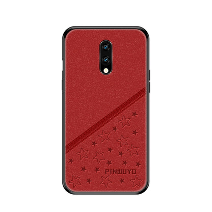 PINWUYO Full Coverage Waterproof Shockproof PC+TPU+PU Protective Case for OnePlus 7(Red) - OnePlus Cases by PINWUYO | Online Shopping UK | buy2fix