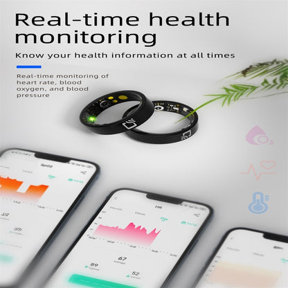 R20 SIZE 12 Smart Ring, Support Heart Rate / Blood Oxygen / Sleep Monitoring / Multiple Sports Modes(Black) - Smart Rings / Smart Telephones by buy2fix | Online Shopping UK | buy2fix