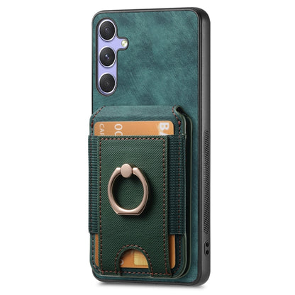 For Samsung Galaxy S25 Ultra 5G Retro Splitable Magnetic Stand Card Bag Leather Phone Case(Green) - Galaxy S25 Ultra 5G Cases by buy2fix | Online Shopping UK | buy2fix