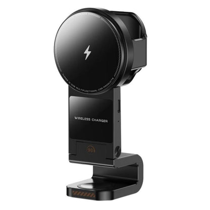 SD16 For Phone Watch Earphone Car Air Vent Phone Holder Magnetic 3 in 1 Wireless Charger(Black) - Car Charger by buy2fix | Online Shopping UK | buy2fix