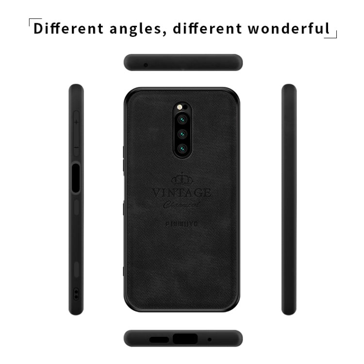 PINWUYO Shockproof Waterproof Full Coverage TPU + PU Cloth+Anti-shock Cotton Protective Case  for Sony Xperia 1 / Xperia XZ4(Black) - Sony Cases by 1 | Online Shopping UK | buy2fix