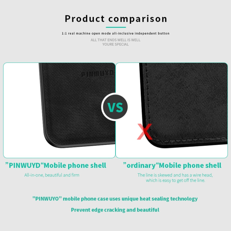 PINWUYO Shockproof Waterproof Full Coverage TPU + PU Cloth+Anti-shock Cotton Protective Case  for Sony Xperia 1 / Xperia XZ4(Gray) - Sony Cases by 1 | Online Shopping UK | buy2fix