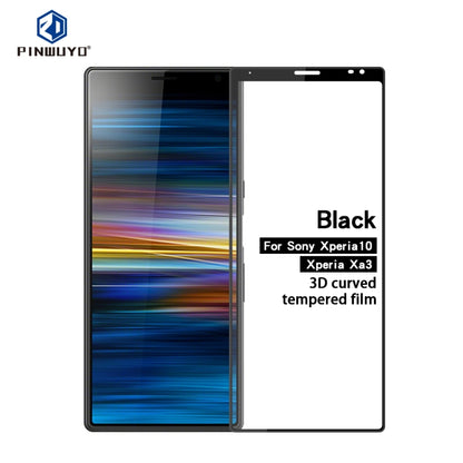 PINWUYO 9H 3D Curved Tempered Glass Film for Sony Xperia 10 / Xperia XA3（Black） - Sony Tempered Glass by buy2fix | Online Shopping UK | buy2fix