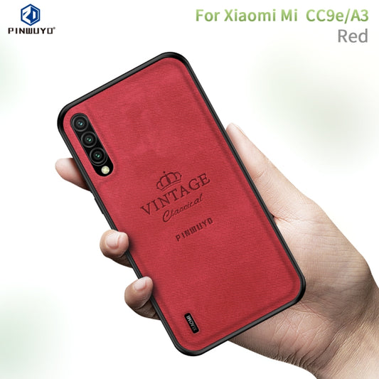 PINWUYO Shockproof Waterproof Full Coverage PC + TPU + Skin Protective Case  for Xiaomi Mi CC9e / A3(Red) - Xiaomi Cases by PINWUYO | Online Shopping UK | buy2fix