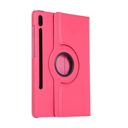 ENKAY 360 Degree Rotation Lichi Texture Leather Case with Holder for Samsung Galaxy Tab S6 10.5 T860 / T865(Rose Red) - Other Galaxy Tab PC by ENKAY | Online Shopping UK | buy2fix