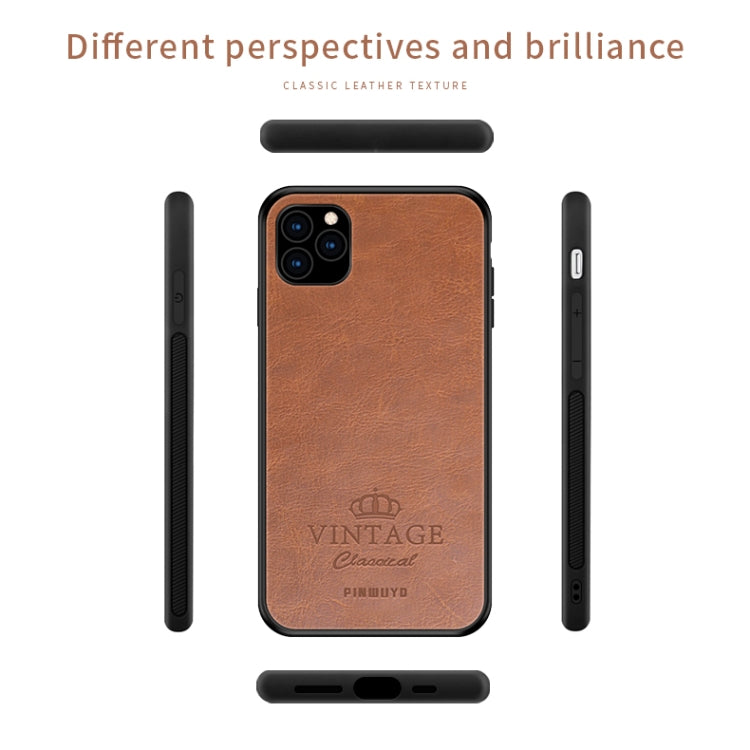 For iPhone 11 Pro Max PINWUYO Pin Rui Series Classical Leather, PC + TPU + PU Leather Waterproof And Anti-fall All-inclusive Protective Shell (Black) - iPhone 11 Pro Max Cases by PINWUYO | Online Shopping UK | buy2fix