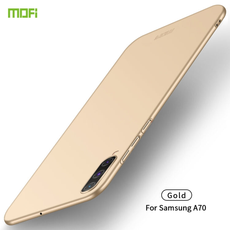 For Galaxy A70 MOFI Frosted PC Ultra-thin Hard Case(Gold) - Galaxy Phone Cases by MOFI | Online Shopping UK | buy2fix