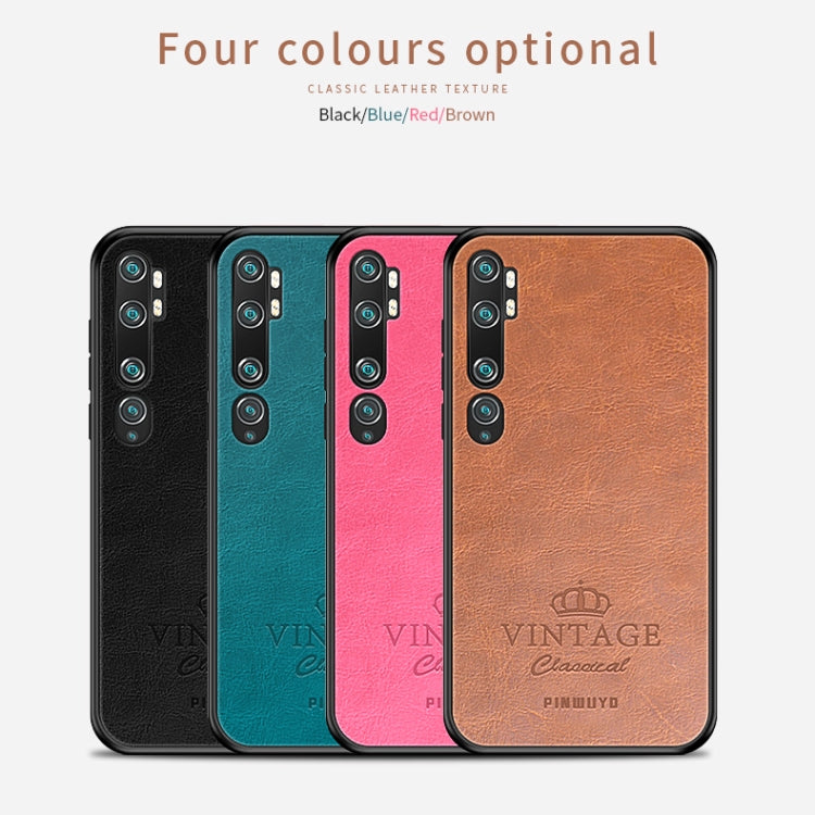 For Xiaomi Mi CC9 Pro / Note10 PINWUYO Pin Rui Series Classical PU Leather + PC + TPU Anti-fall All-inclusive Case (Red) - Xiaomi Cases by PINWUYO | Online Shopping UK | buy2fix