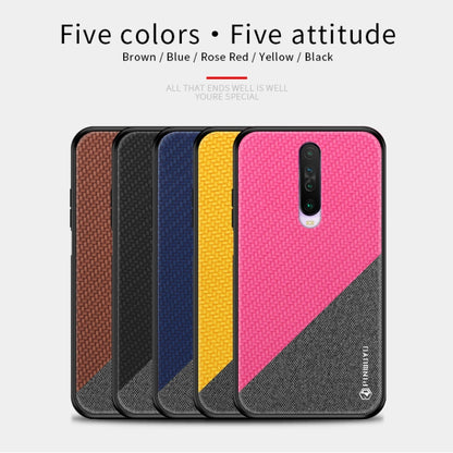 For Xiaomi  RedMi K30 PINWUYO Rong Series  Shockproof PC + TPU+ Chemical Fiber Cloth Protective Cover(Red) - Xiaomi Cases by PINWUYO | Online Shopping UK | buy2fix