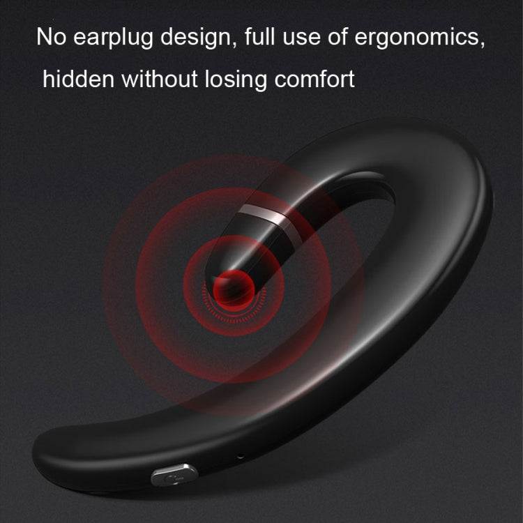 ET Bluetooth Earphone Wireless Headset Handsfree Ear Hook Waterproof Noise Cancelling Earphone with Mic for Android IPhone(black) - Bluetooth Earphone by buy2fix | Online Shopping UK | buy2fix