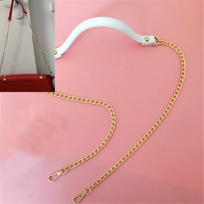 Women Bag PU Leather Chain Long Shoulder Strap Bag Accessories(White) - Accessories by buy2fix | Online Shopping UK | buy2fix