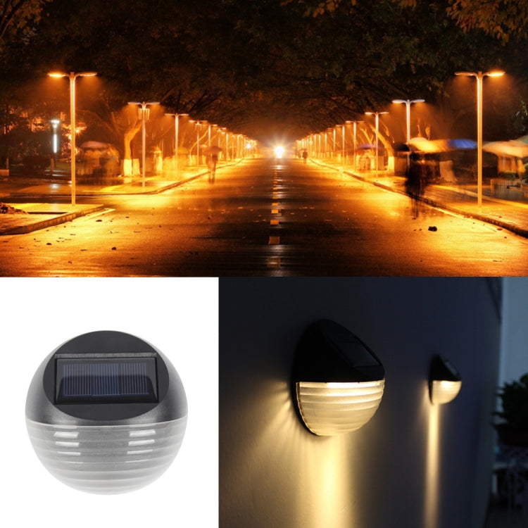 2 PCS Solar Power Light Sensor 6 Energy Saving Lamp LED Wall Light Outdoor Garden Fence Waterproof Lamp Night Light(Warm White) - Solar Lights by buy2fix | Online Shopping UK | buy2fix