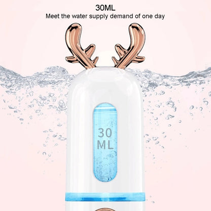 Facial Steamer Nano Spray Water Replenishing Instrument Portable Cold Spray Machine Charging Beauty Instrument Automatic Alcohol Sprayer, Style:Cute Deer(Pink) - Beauty Instrument by buy2fix | Online Shopping UK | buy2fix