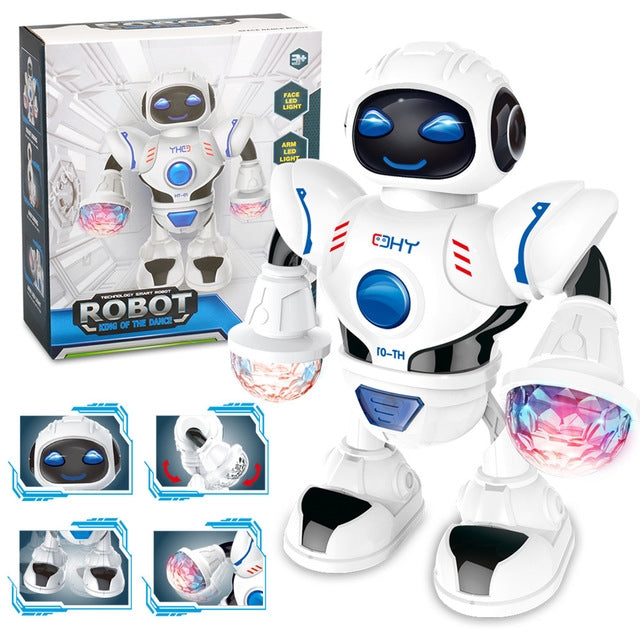 Electric Hyun Dance Robot LED Light Music Children Educational Toys(White) - RC Robots by buy2fix | Online Shopping UK | buy2fix