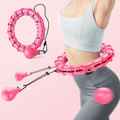 Smart Thin Waist Ring Women Will Not Fall Off Detachable Abdominal Ring Fitness Equipment, Size: 21 Knots(Coral Pink) - Fitness Circles by buy2fix | Online Shopping UK | buy2fix