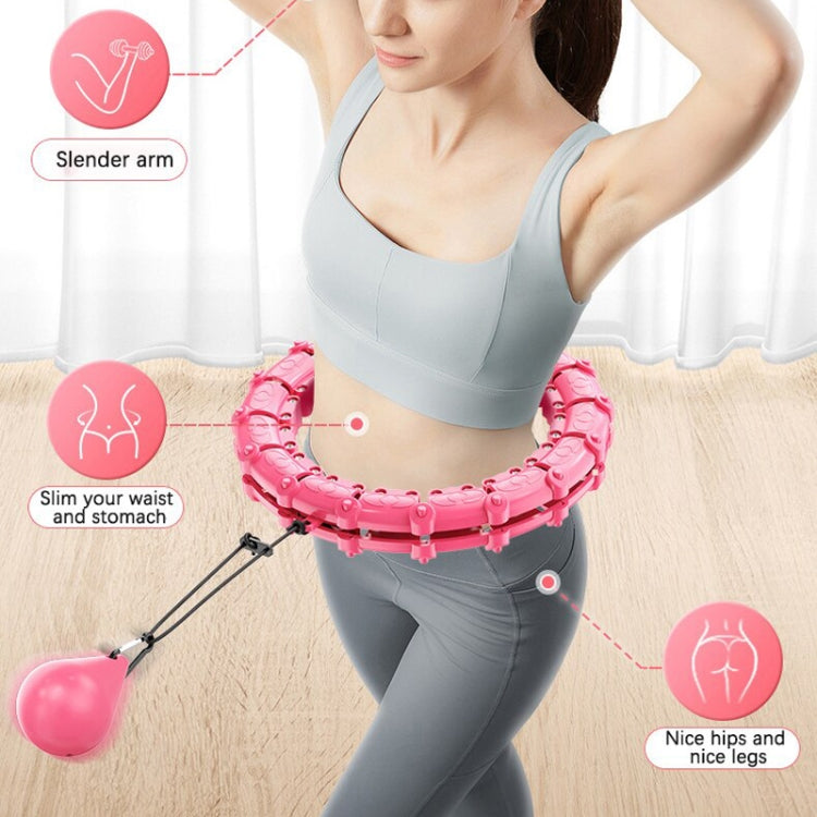 Smart Thin Waist Ring Women Will Not Fall Off Detachable Abdominal Ring Fitness Equipment, Size: 21 Knots(Coral Pink) - Fitness Circles by buy2fix | Online Shopping UK | buy2fix