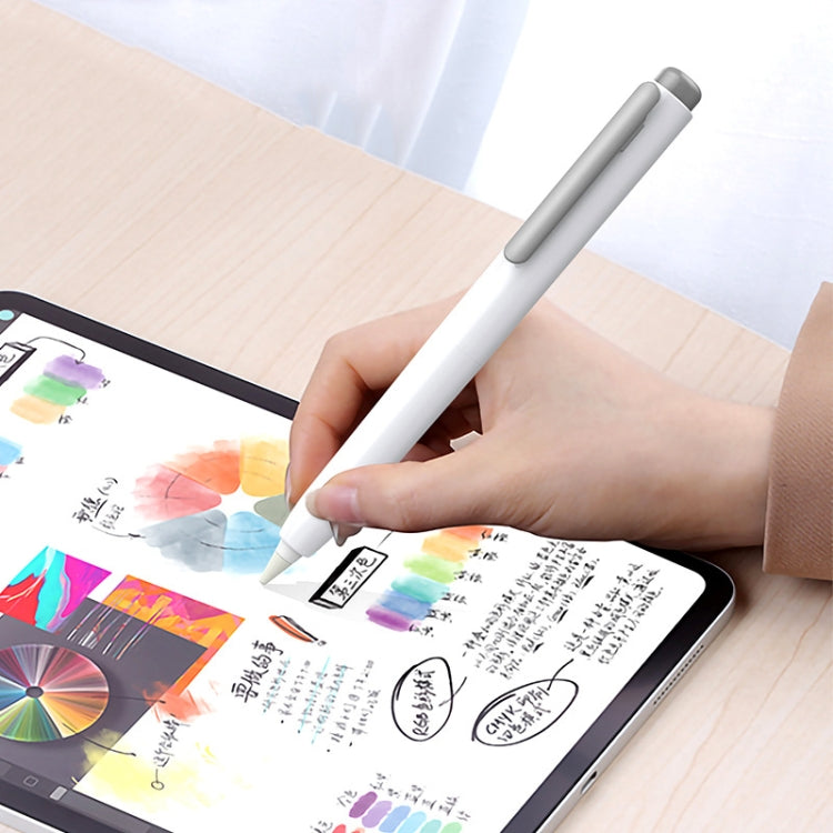 Automatic Retractable Stylus Pen Case For Apple Pencil 2(White) - Pencil Accessories by buy2fix | Online Shopping UK | buy2fix