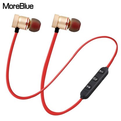 MoreBlue S07 Wireless Bluetooth Earphones Metal Magnetic Stereo Bass Headphones Cordless Sport Headset Earbuds With Microphone(Black) - Bluetooth Earphone by buy2fix | Online Shopping UK | buy2fix