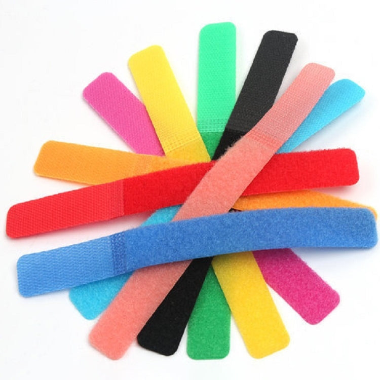 10 PCS Candy-colored Power Cord Hook and Loop Fastener Strip, Random Color Delivery, Size:180 x 20mm - Cable Organizer by buy2fix | Online Shopping UK | buy2fix