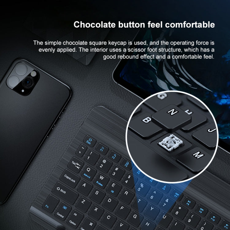 YS-001 7-8 inch Tablet Phones Universal Mini Wireless Bluetooth Keyboard, Style:Only Keyboard(Black) - Universal Keyboard by buy2fix | Online Shopping UK | buy2fix